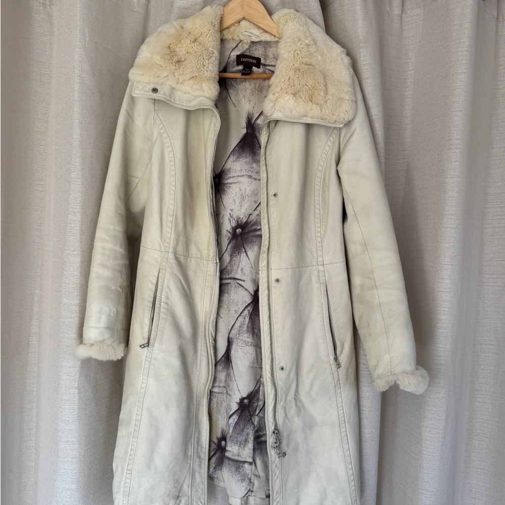 Cream Shearling Coat